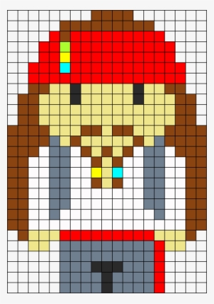 Jack Sparrow Perler Bead Pattern / Bead Sprite - Minecraft Jack Sparrow Pixel Art