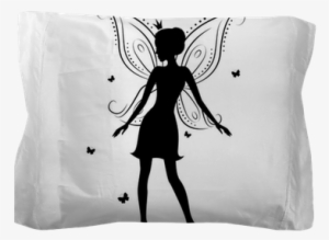 Beautiful Fairy Silhouette On A White Background - Fairy Silhouette White Background