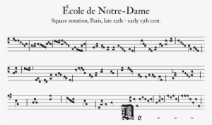 A Typical Example Of The Ars Antiqua/école De Notre-dame's - Early Music Notation