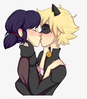 Miraculous Ladybug Hintergrund With Anime Entitled - Marinette And Chat Noir Png
