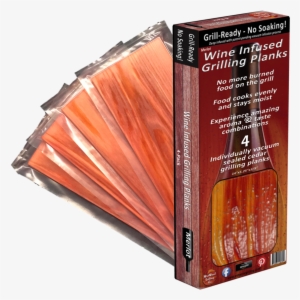 Wine Infused Grill Ready Grilling Planks 4 Pack Wetwood - Wetwood Grilling Co Wine Infused Grill-ready Grilling
