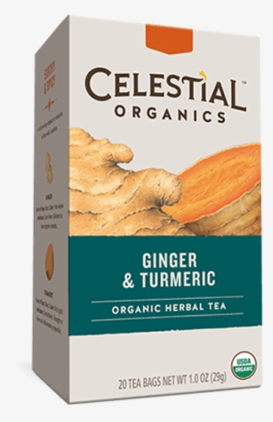Organic Ginger & Turmeric Tea Bags - Celestial Seasonings Organic Ginger & Turmeric