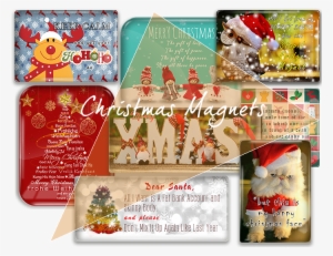 Christmas Magnets - Assorted Christmas And Winter Themed Refrigerator Magnets