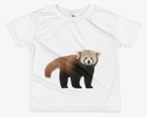 Red Panda Print All Over Kids Sublimation T Shirt - Raglan Sleeve