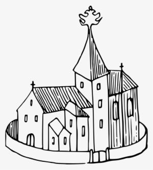 Christian Church Drawing Building Architecture - Sketsa Gambar Tempat Ibadah
