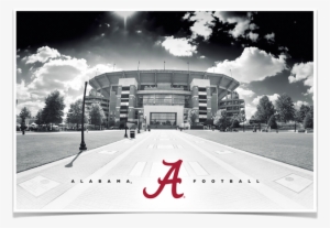 Alabama Crimson Tide Bryant-denny‰ã¢ Black & White - Bryant-denny Stadium