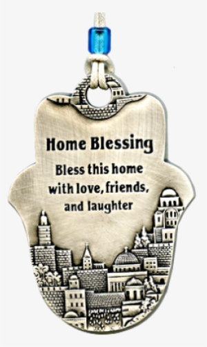 Silver Hamsa Home Blessing With English Text