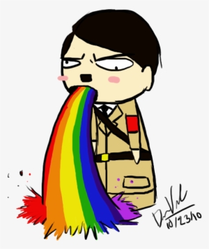 Hair Face Woman Facial Expression Nose Clip Art Smile - Hitler Throwing Up Rainbows