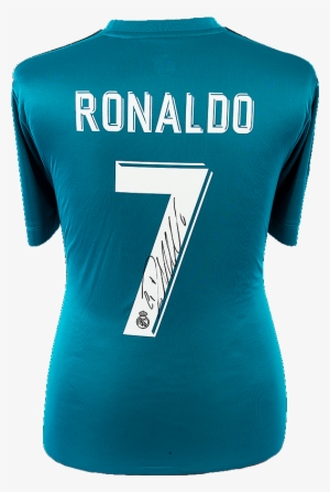 Maillot Third Real Madrid 2017-18 Dédicacé Par <b>cristiano - Camiseta 7 Real Madrid
