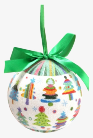 Multi-color Christmas Tree Ornament With Green Silk - Christmas Day