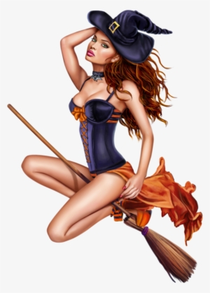 Pinup Artdeviant Girlpnggirl Illustrations - Pretty Witch Png