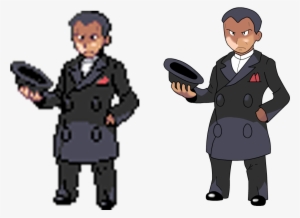 My Attempt At Making A Vector Image Of Giovanni's Hgss - Pokemon Giovanni Sprite