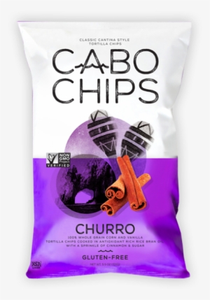 Churro Tortilla Chips - Cabo Chips Tortilla Chips, Blue Corn - 5.5 Oz Bag