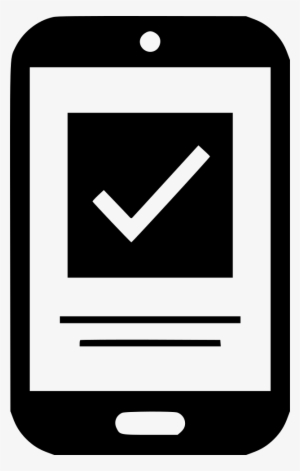 Mobile Check Mark Shopping - Mobile Check In Png Icon