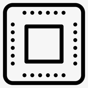 Microchip Vector Black And White - Central Processing Unit