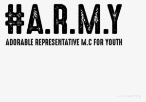 Army Bts Logo Png Graphic Black And White Download - Army Bts Adorable Representative Mc For Youth