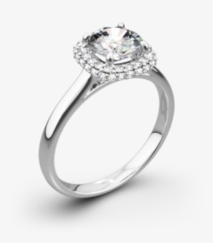 selene solitaire engagement ring - 3 stone engagement ring with halo