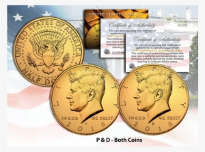 24k Gold Plated 2016 Jfk Kennedy Half Dollar Us 2-coin - Atto Digital Mini Spy Listening Voice Recorder