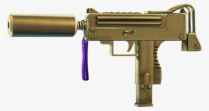 Clip Gun Gold - Gold Mac 10 Png
