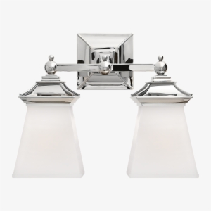 Chinoiserie Double Light In Polished Nickel With - Circa Lighting