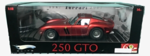 18 Hot Wheels Elite Ferrari 250 Gto '62 Chrome Red - Ferrari