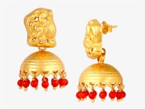 Gold Plated Jhumka Silver Earrings - Earring