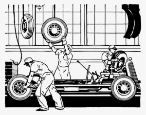 Car Assembly Line Drawing