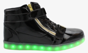 Galaxy Led Shoes Light Up Usb Charging Gold Plated - High-top