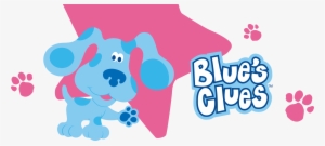 blue's clues clip and text pink background clipart - blues clues