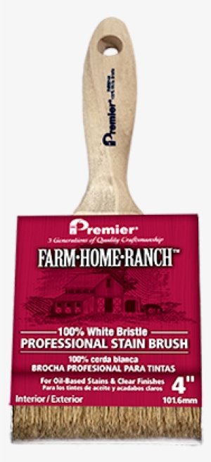 farm home ranch 100% white bristle stain brush - premier paint roller/z pro farm/ranch pro stain brush,