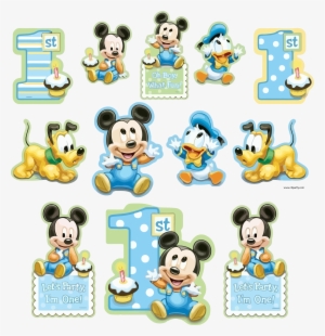 All Sticker Sample Mickey And Friends Baby Clipart - Happy 1st Birthday Boy Mickey Mouse