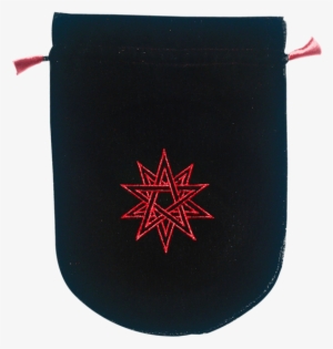 Black Velvet Double Pentagram Bag - Tarot Bag Pouch 8" X 6" Velvet