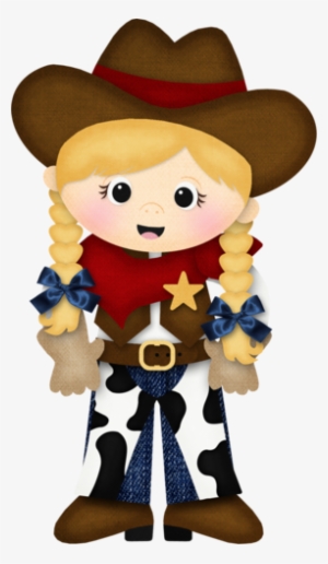 Blonde Haired Cowgirl - Cowboy Cowgirl Clipart