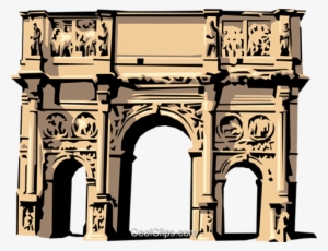 Roman Arch Of Constantine Royalty Free Vector Clip - Groups Involved In The Pax Romana