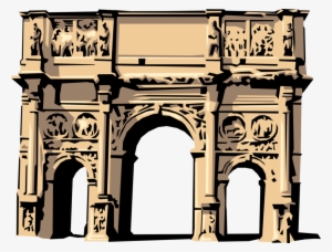 Vector Illustration Of Roman Arch Of Constantine, Rome, - Groups Involved In The Pax Romana