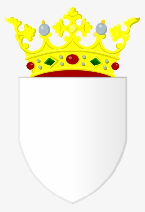 Silver Shield With Golden Crown - Silver