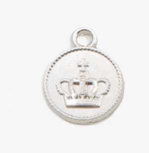 Silver Crown Coin Charm - Locket