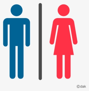 Jpg Black And White Stock Restroom Clipart Icon - Bathroom Male And Female Signs
