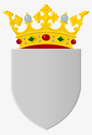 Silver Shield With Golden Crown - Crown Shield