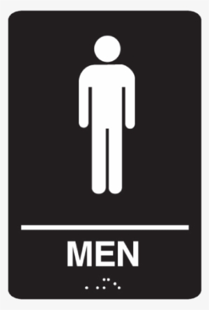 Blue Men / Women Bathroom Sign Quality Sign Plastic - Mens Restroom Sign
