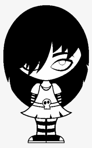 Look Emo Coloring Page - Drawing