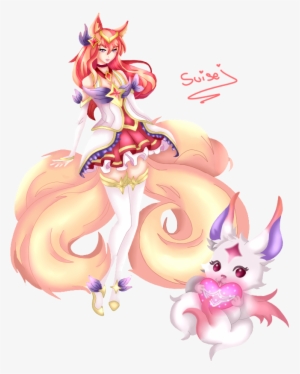 Star Guardian Ahri By Hiirondelle Hd Wallpaper Background - Star Guardian Ahri Png