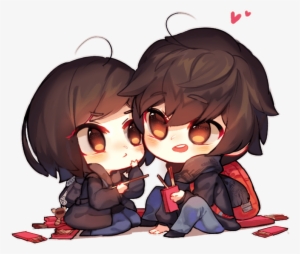 Pocky Day By Magancito - Cute Anime Chibi Couple