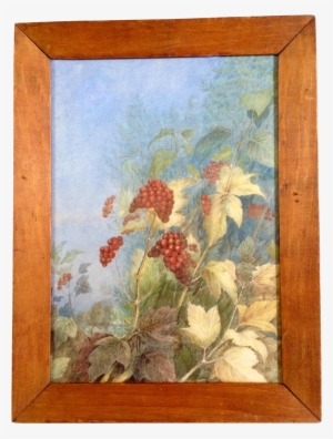 william newton bartholomew, painting, viburnum trilobum, - picture frame