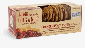 Cranberry & Cashew - Kii Naturals Artisan Crisps Organic Cranberry And Cashew