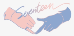 Clip Art Hands Pink Blue Support Campaign On Twitter - Seventeen Kpop Logo Transparent