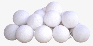 Baumwoll Kugellichterkette Schnee Weiss, Cotton Ball - Egg