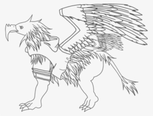 Line Art Drawing Griffin Coloring Book - Griffin