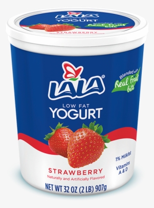Strawberry Lala® Yogurt Blended - Lala Strawberry Yogurt 32 Oz. Cup