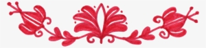 Red Flower Drawing Page Divider 3 - Logo Divider Png Transparent
